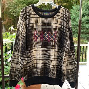 Vintage Mens Golf Sweater Specialty Collection 90’s Golf Print Embroidered XL